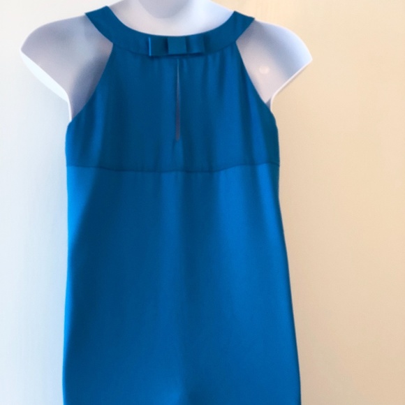 Pretty Peacock Blue Shift Dress Size: 12 H&M - Picture 7 of 10